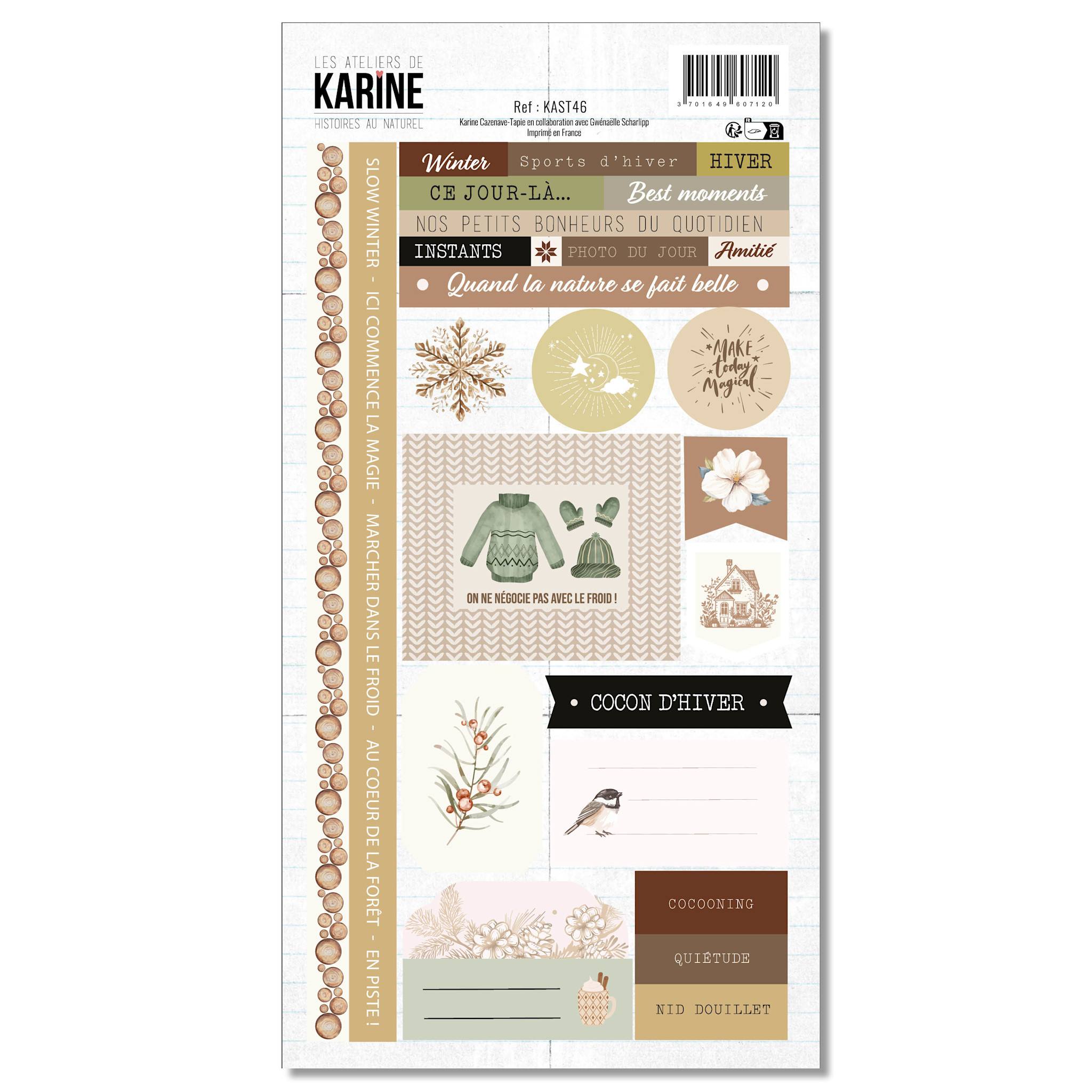 LES ATELIERS DE KARINE LES ATELIERS DE KARINE HISTOIRES AU NATUREL STICKERS