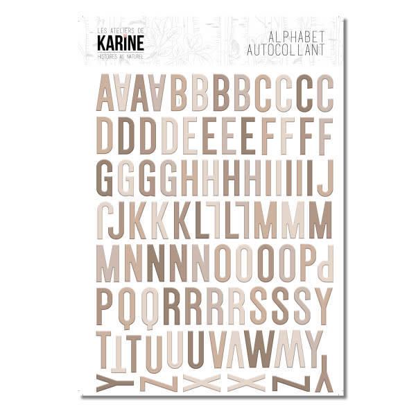 LES ATELIERS DE KARINE LES ATELIERS DE KARINE HISTOIRES AU NATUREL ALPHABET STICKERS