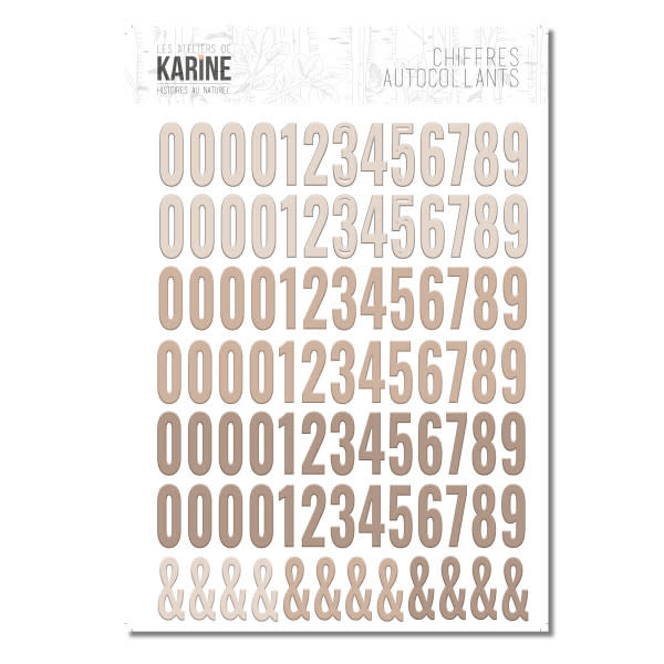 LES ATELIERS DE KARINE LES ATELIERS DE KARINE HISTOIRES AU NATUREL NUMBER STICKERS