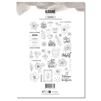 LES ATELIERS DE KARINE LES ATELIERS DE KARINE HISTOIRES AU NATUREL SLOW WINTER A4 CLEAR STAMP SET