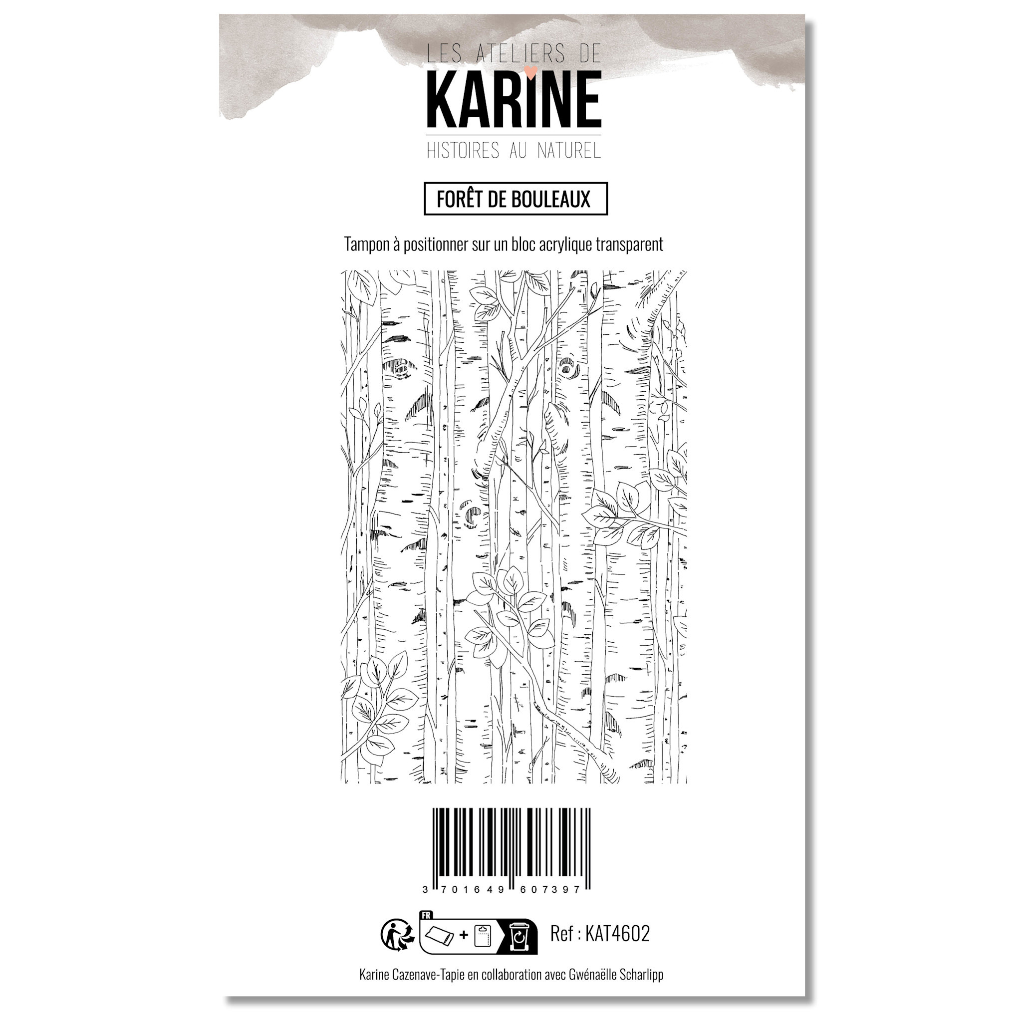 LES ATELIERS DE KARINE LES ATELIERS DE KARINE HISTOIRES AU NATUREL FORÊT DE BOULEAUX CLEAR STAMP