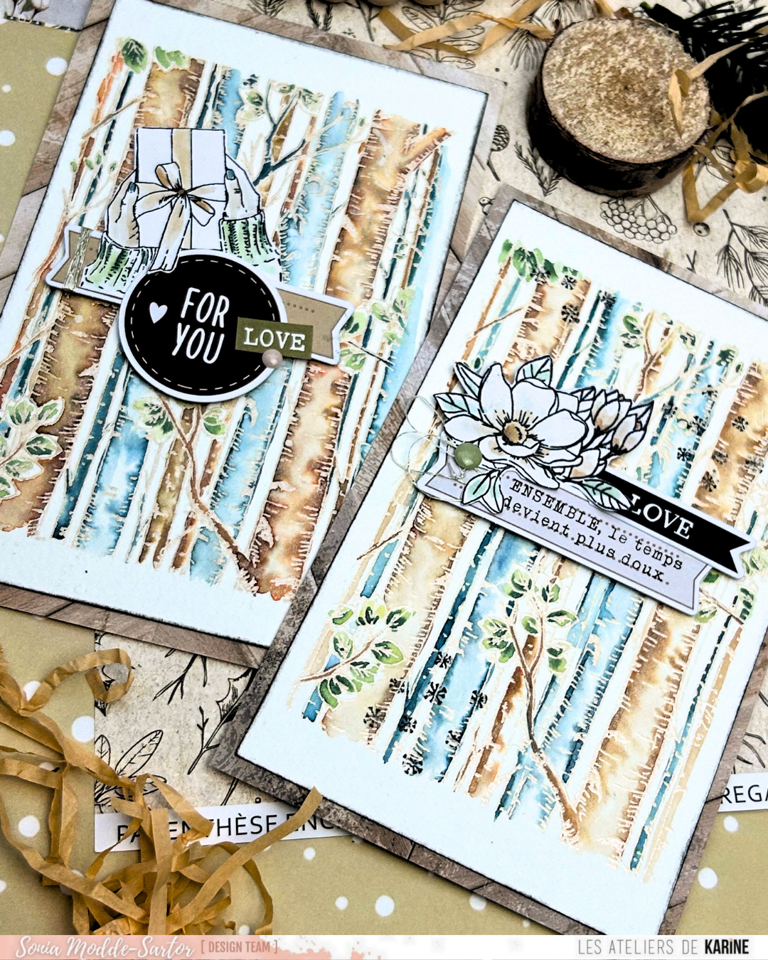 LES ATELIERS DE KARINE LES ATELIERS DE KARINE HISTOIRES AU NATUREL FORÊT DE BOULEAUX CLEAR STAMP