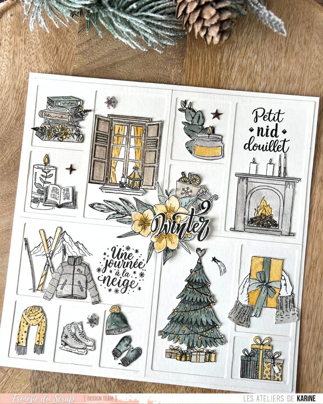 LES ATELIERS DE KARINE LES ATELIERS DE KARINE HISTOIRES AU NATUREL NOËL EN DOUCEUR CLEAR STAMP SET