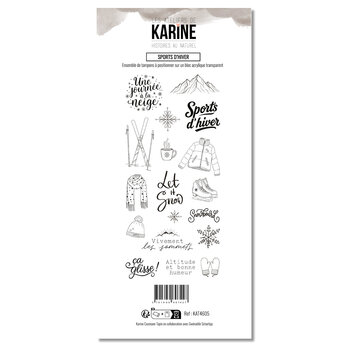 LES ATELIERS DE KARINE LES ATELIERS DE KARINE HISTOIRES AU NATUREL SPORTS D'HIVER CLEAR STAMP SET
