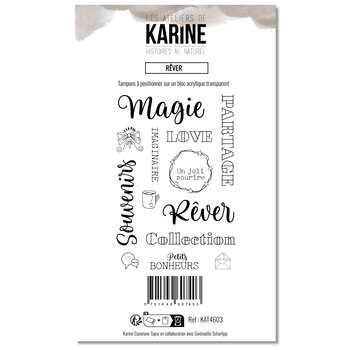 LES ATELIERS DE KARINE LES ATELIERS DE KARINE HISTOIRES AU NATUREL TEXTES RÊVER CLEAR STAMP SET
