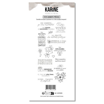 LES ATELIERS DE KARINE LES ATELIERS DE KARINE HISTOIRES AU NATUREL TEXTES MOMENTS PRÉCIEUX CLEAR STAMP SET