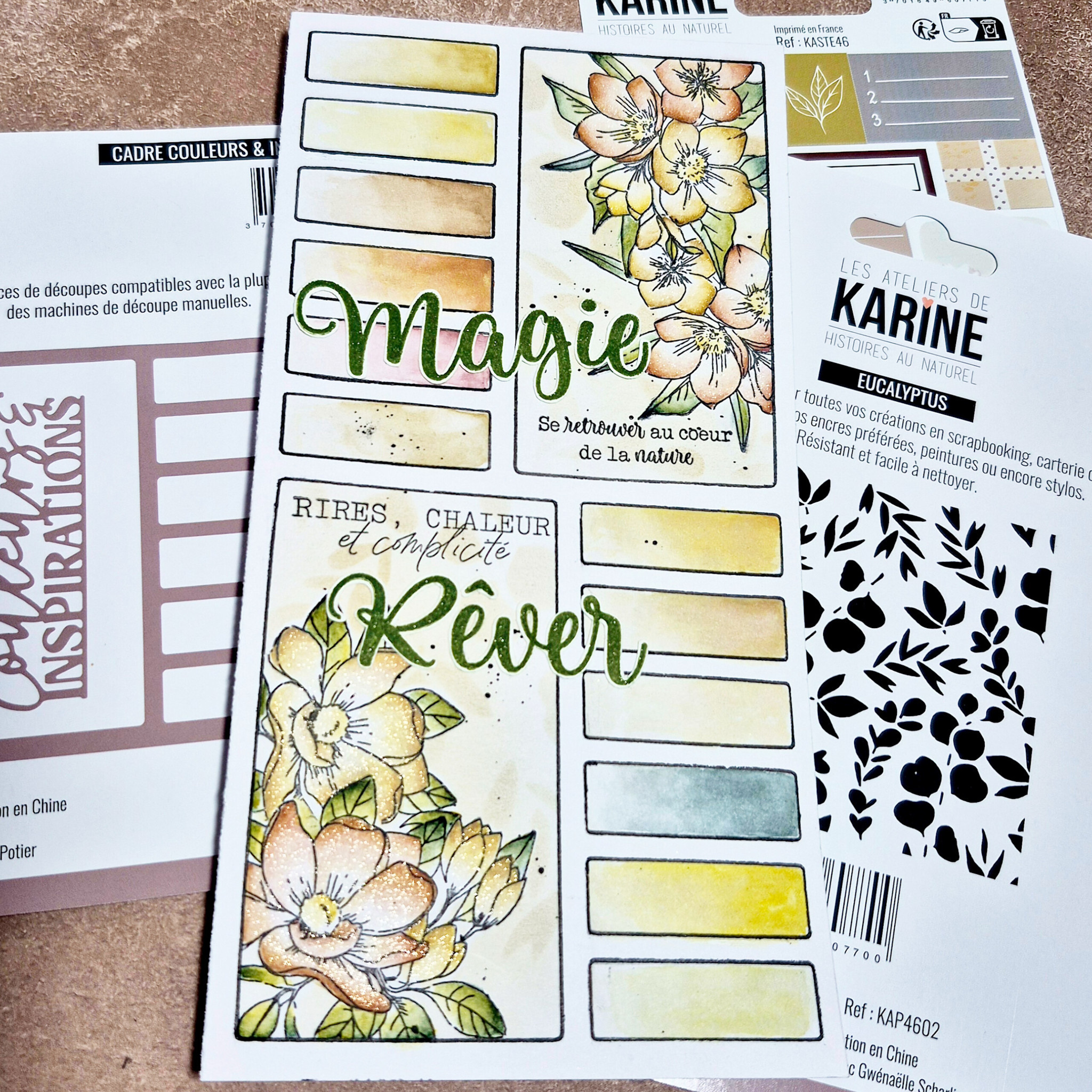 LES ATELIERS DE KARINE LES ATELIERS DE KARINE HISTOIRES AU NATUREL TEXTES MOMENTS PRÉCIEUX CLEAR STAMP SET