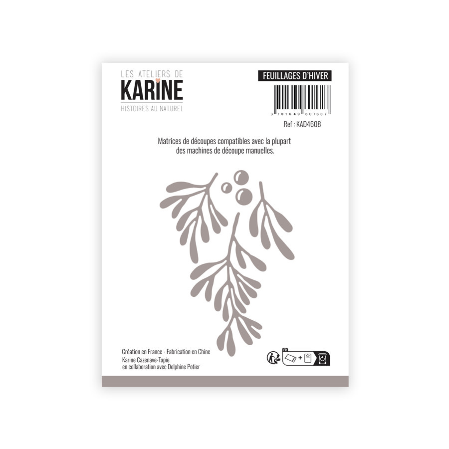LES ATELIERS DE KARINE LES ATELIERS DE KARINE HISTOIRES AU NATUREL FEUILLAGES D'HIVER DIE SET