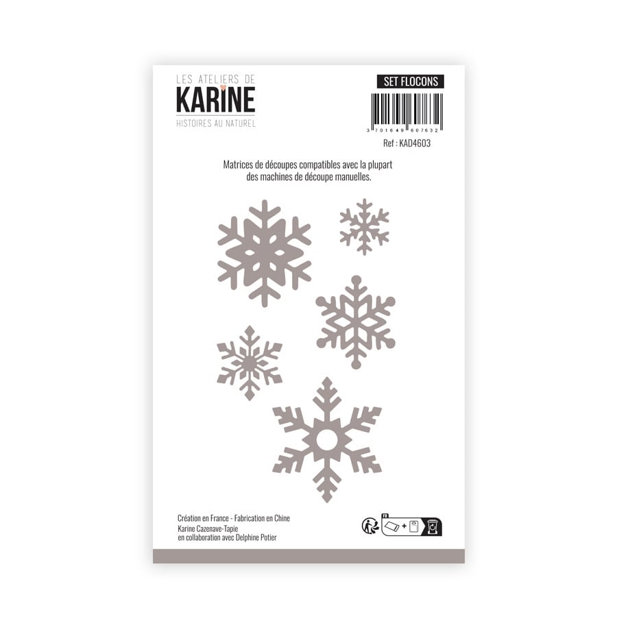 LES ATELIERS DE KARINE LES ATELIERS DE KARINE HISTOIRES AU NATUREL FLOCONS DIE SET
