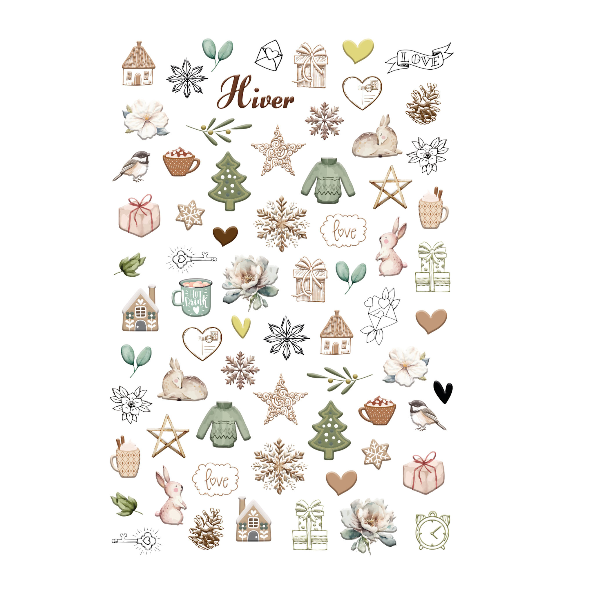 LES ATELIERS DE KARINE LES ATELIERS DE KARINE HISTOIRES AU NATUREL PUFFY STICKERS