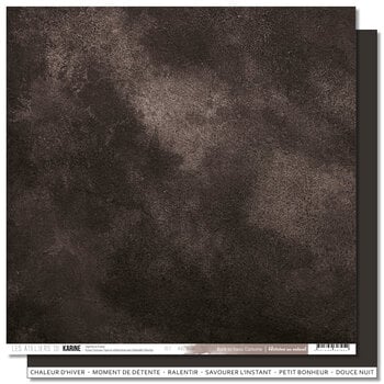 LES ATELIERS DE KARINE LES ATELIERS DE KARINE HISTOIRES AU NATUREL BACK TO BASICS CARBONE 12x12 CARDSTOCK