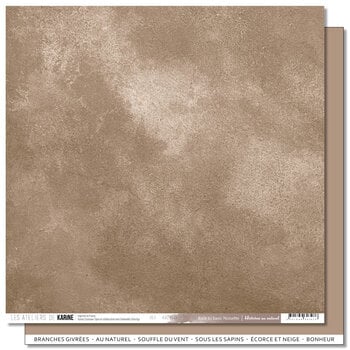 LES ATELIERS DE KARINE LES ATELIERS DE KARINE HISTOIRES AU NATUREL BACK TO BASICS NOISETTE 12x12 CARDSTOCK