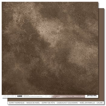 LES ATELIERS DE KARINE LES ATELIERS DE KARINE HISTOIRES AU NATUREL BACK TO BASICS GRAPHITE 12x12 CARDSTOCK