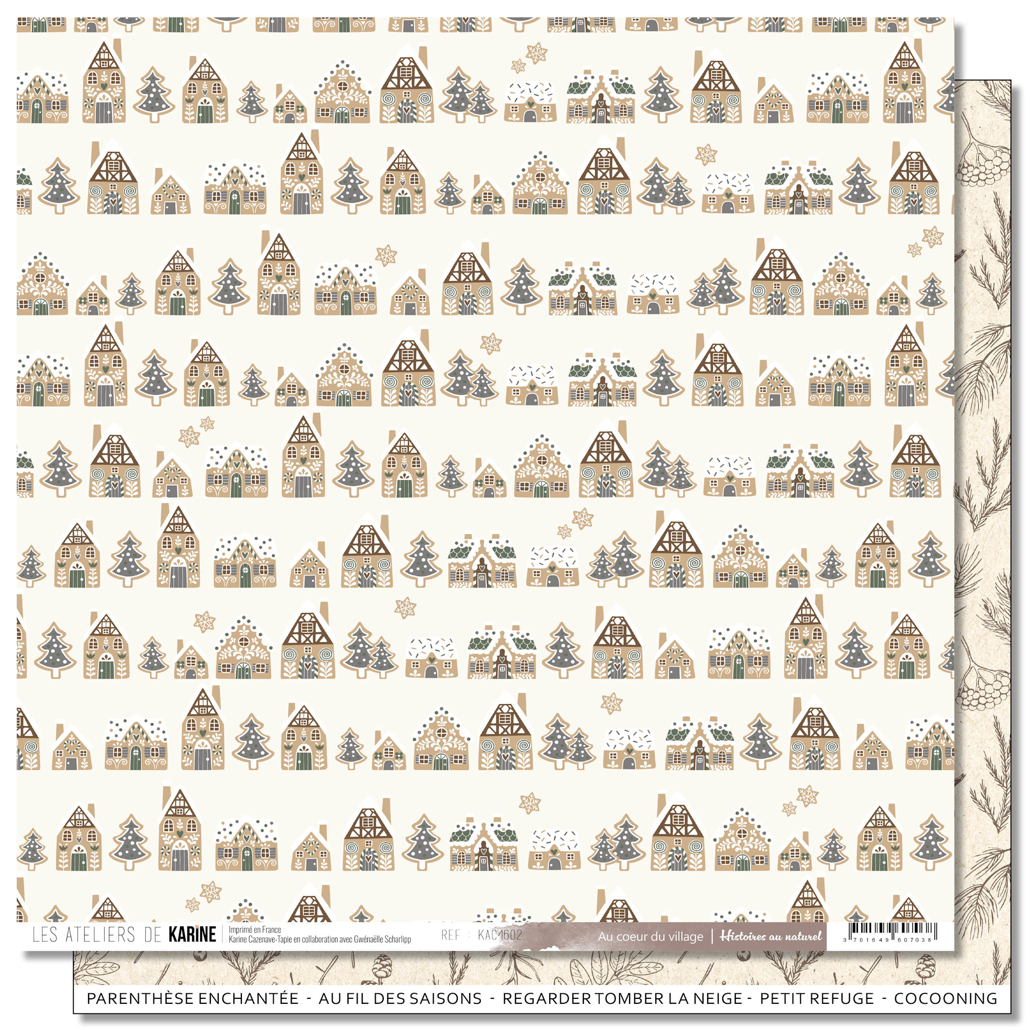 LES ATELIERS DE KARINE LES ATELIERS DE KARINE HISTOIRES AU NATUREL AU COEUR DU VILLAGE 12x12 CARDSTOCK