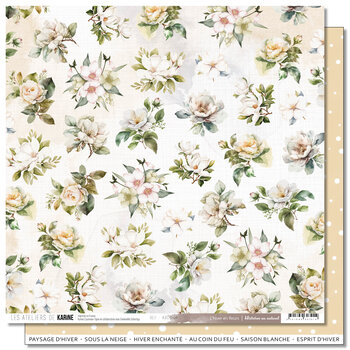 LES ATELIERS DE KARINE LES ATELIERS DE KARINE HISTOIRES AU NATUREL L'HIVER EN FLEURS 12x12 CARDSTOCK