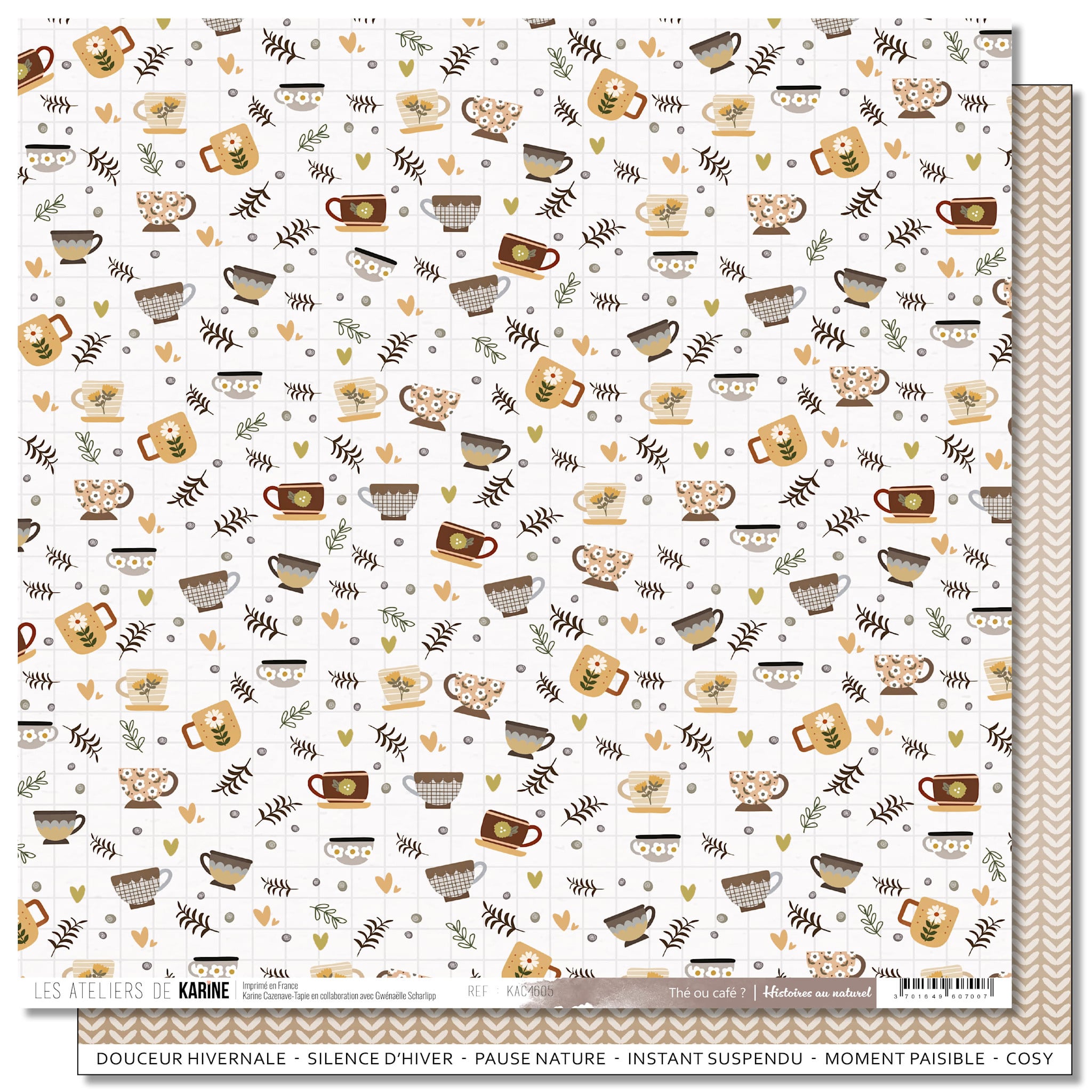 LES ATELIERS DE KARINE LES ATELIERS DE KARINE HISTOIRES AU NATUREL THÉ OU CAFÉ? 12x12 CARDSTOCK