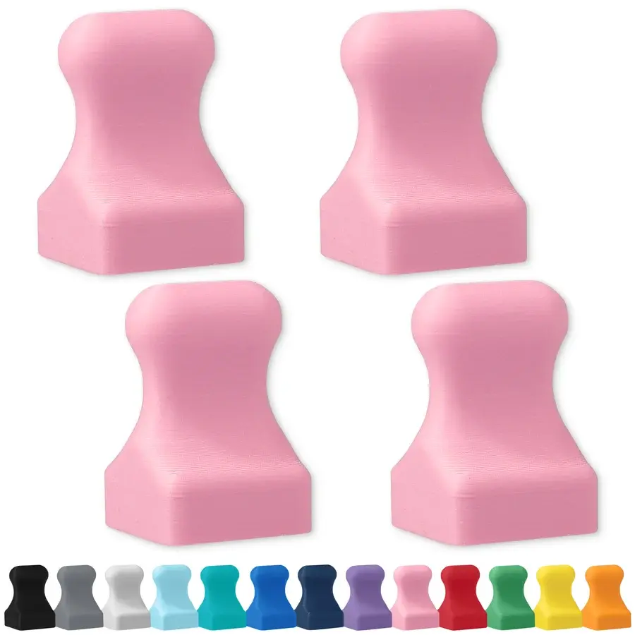 GLASSBOARD STUDIO GLASSBOARD STUDIO BLUSH PINK MINIPAWN MAGNETS 4/PK