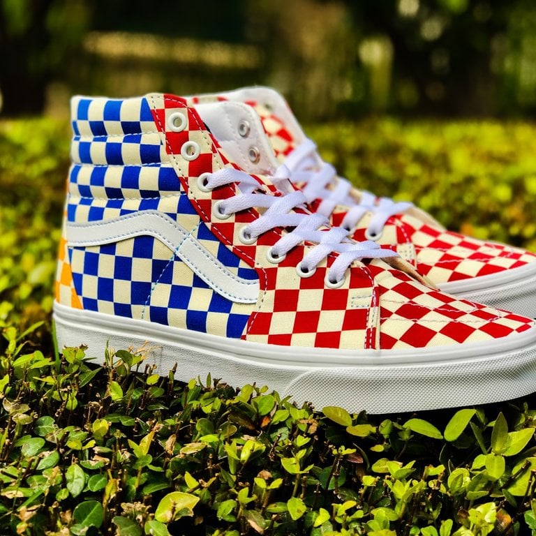 vans high cut checkered