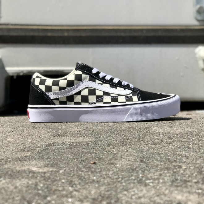 vans old skool lite checkerboard yellow