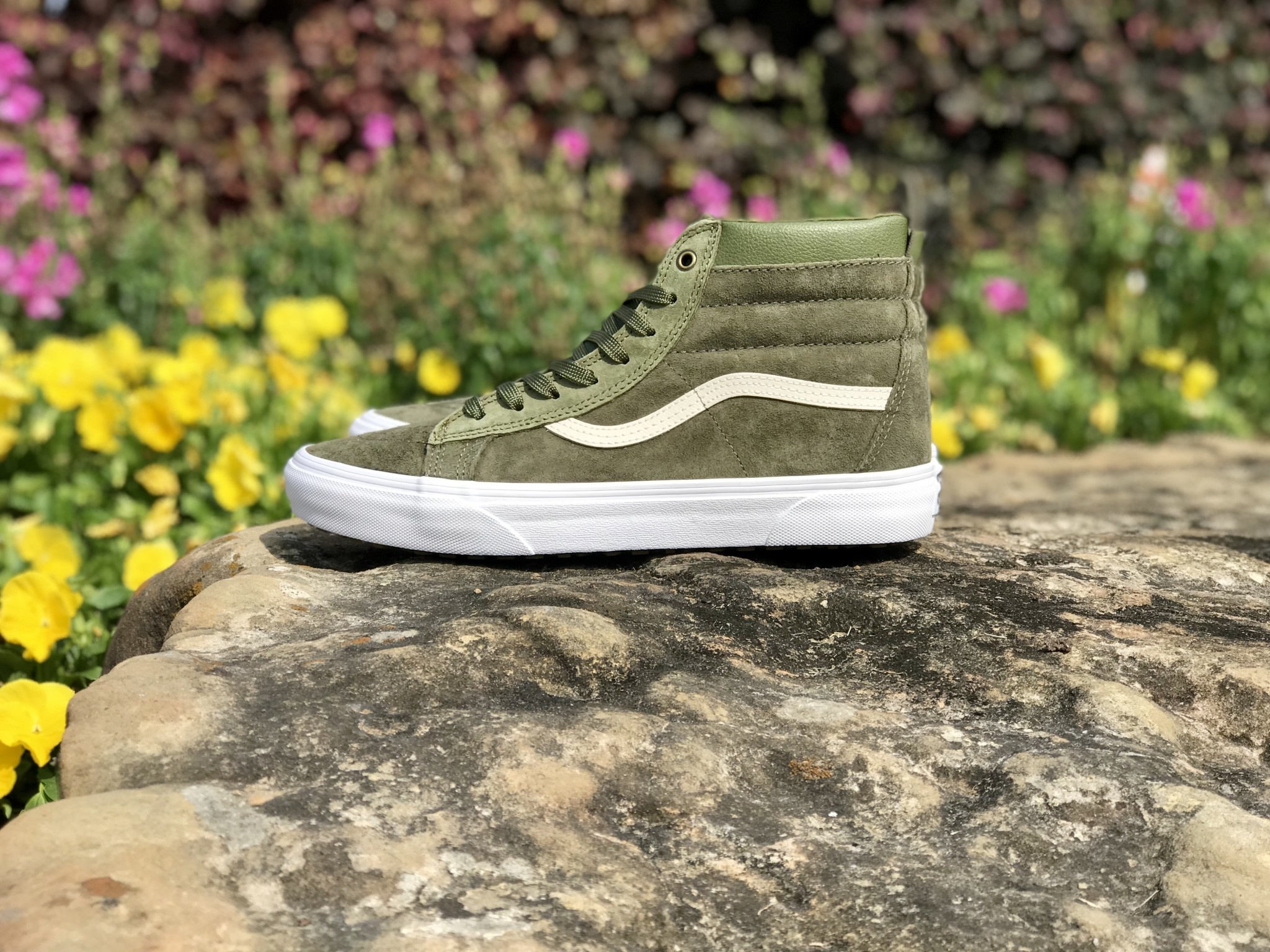 vans sk8 hi winter moss