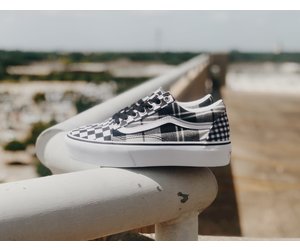 silver platform vans