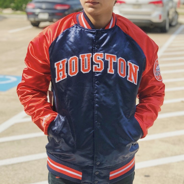 Lightweight Satin Jacket Houston Astros