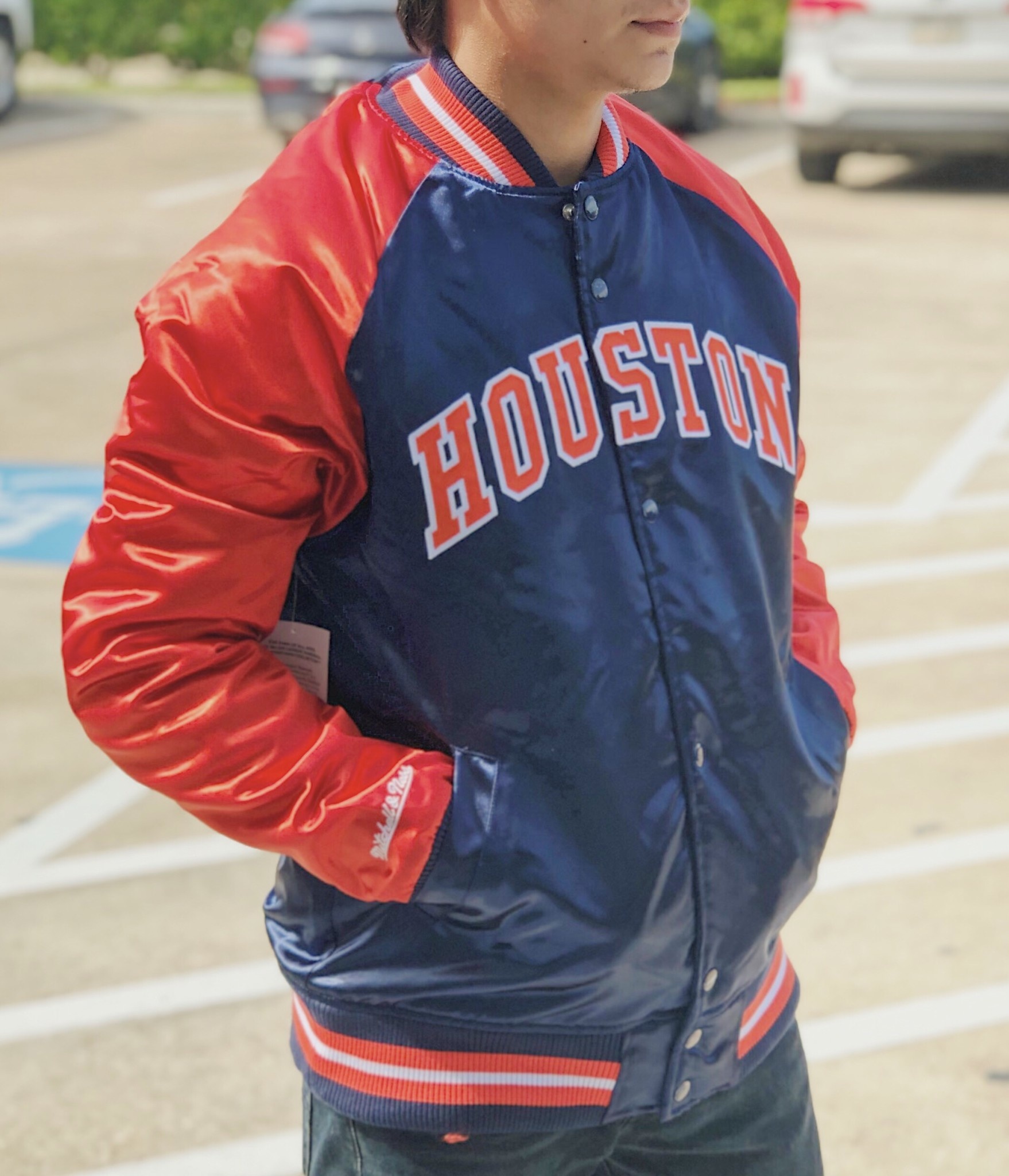 Shop Mitchell & Ness Houston Astros Heavyweight Satin Jacket
