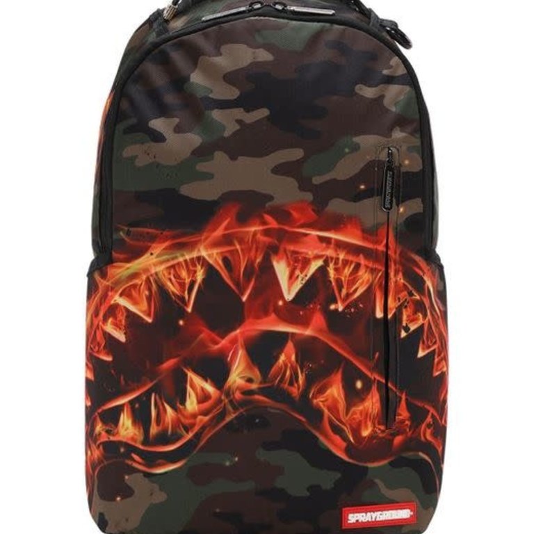 Sprayground Fire Shark Backpack for Men