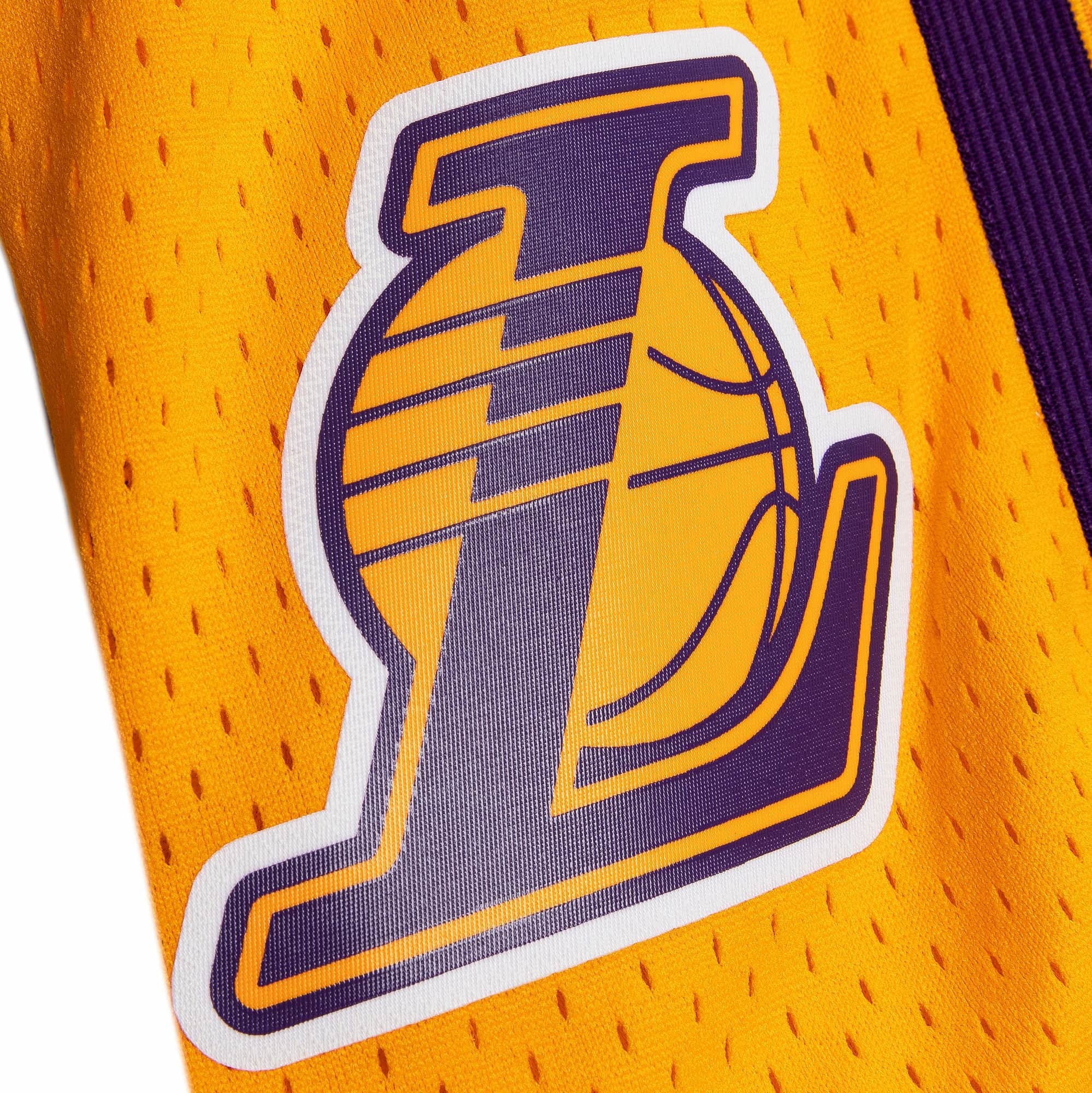 Mitchell & Ness LA Lakers NBA Authentic Swingman Yellow Mesh Shorts Mens  2XL NEW