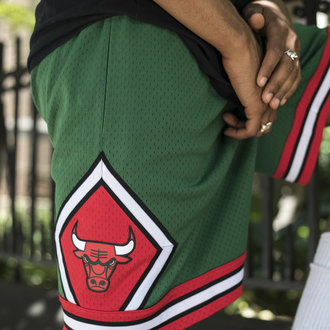 green and red bulls shorts