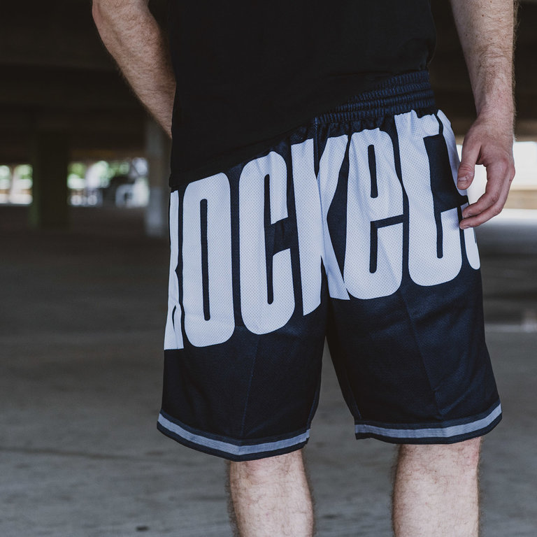 Mitchell and Ness Houston Rockets Big Face 2.0 Shorts Black