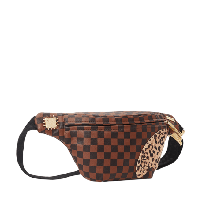Sprayground AI3 Leopard Checkered Duffle Bag · Slide Culture