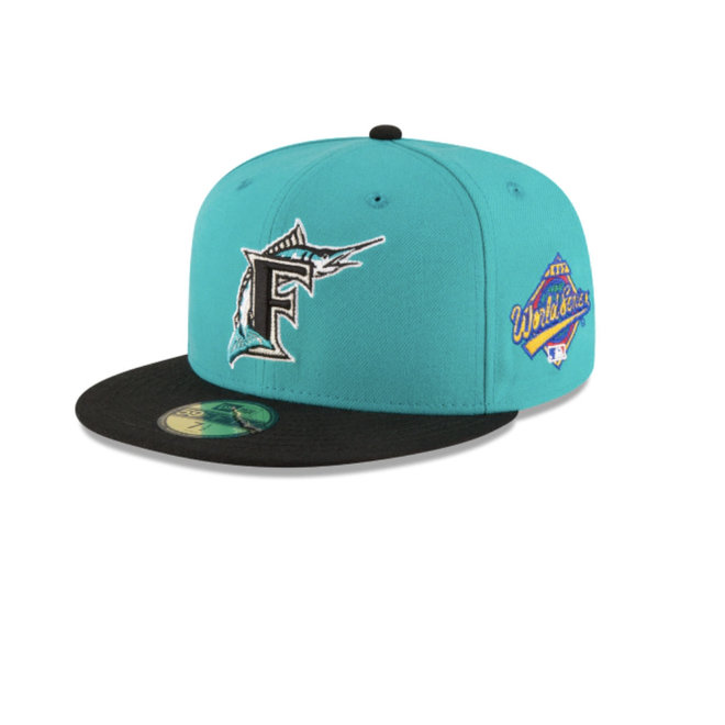 47 Teal Florida Marlins Cooperstown Collection Clean Up Adjustable Hat