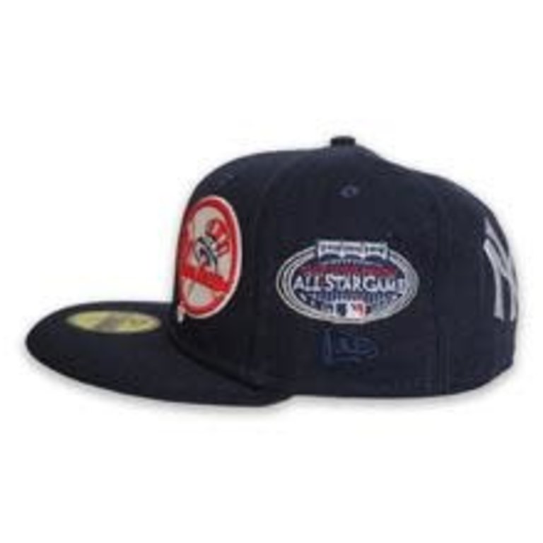 Navy Blue Atlanta Braves Gray Bottom 2000 All Star Game Side Patch New Era  59Fifty Fitted