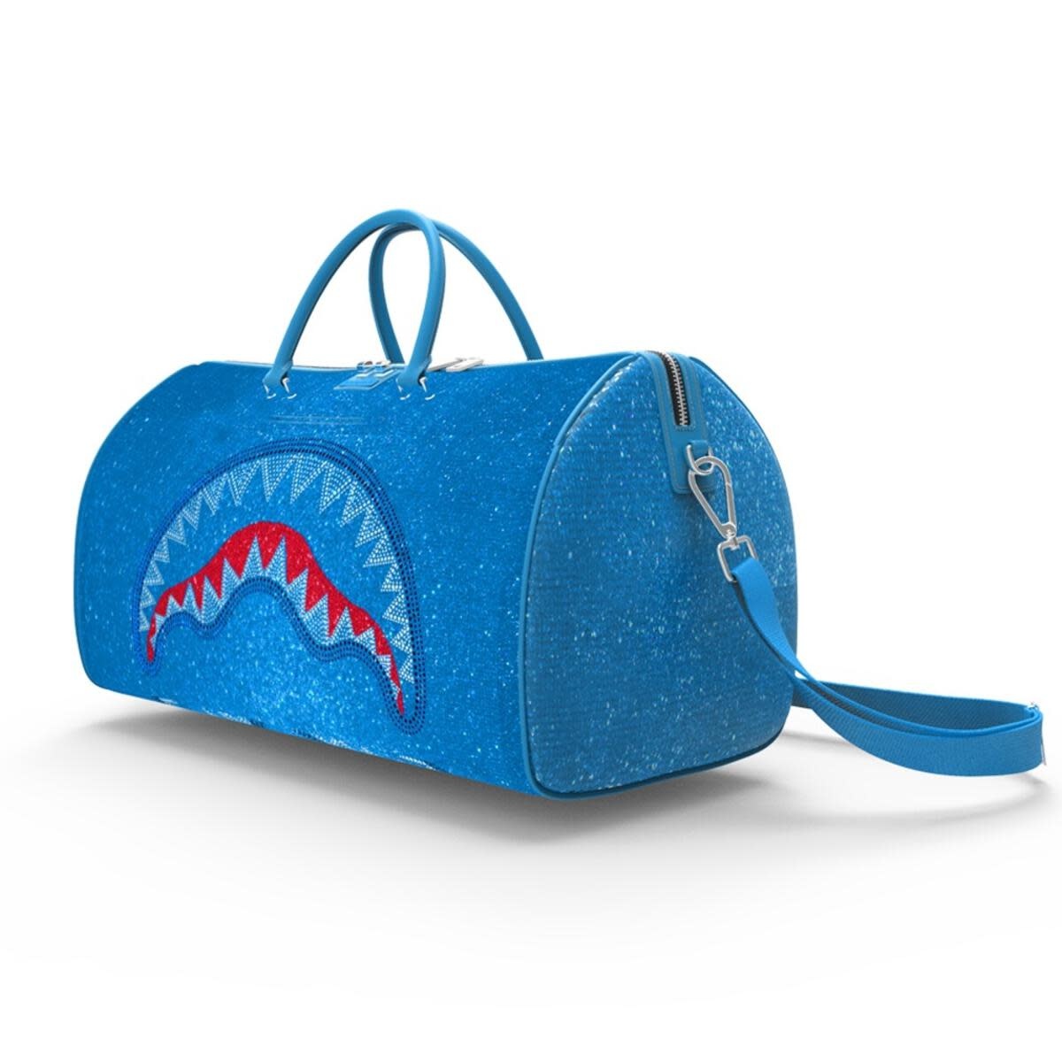 Brown Sprayground Shark Duffle Bag