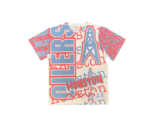 Houston Oilers Mitchell & Ness Jumbotron 2.0 Sublimated T-Shirt