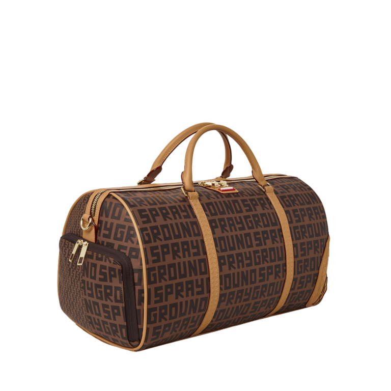 SPRAYGROUND: SPLIT HENNY MONEY CHECK DUFFLE BAG