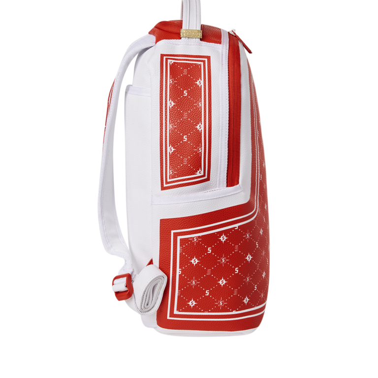 Sprayground Kid Bandana DLX Faux-Leather Backpack - Red
