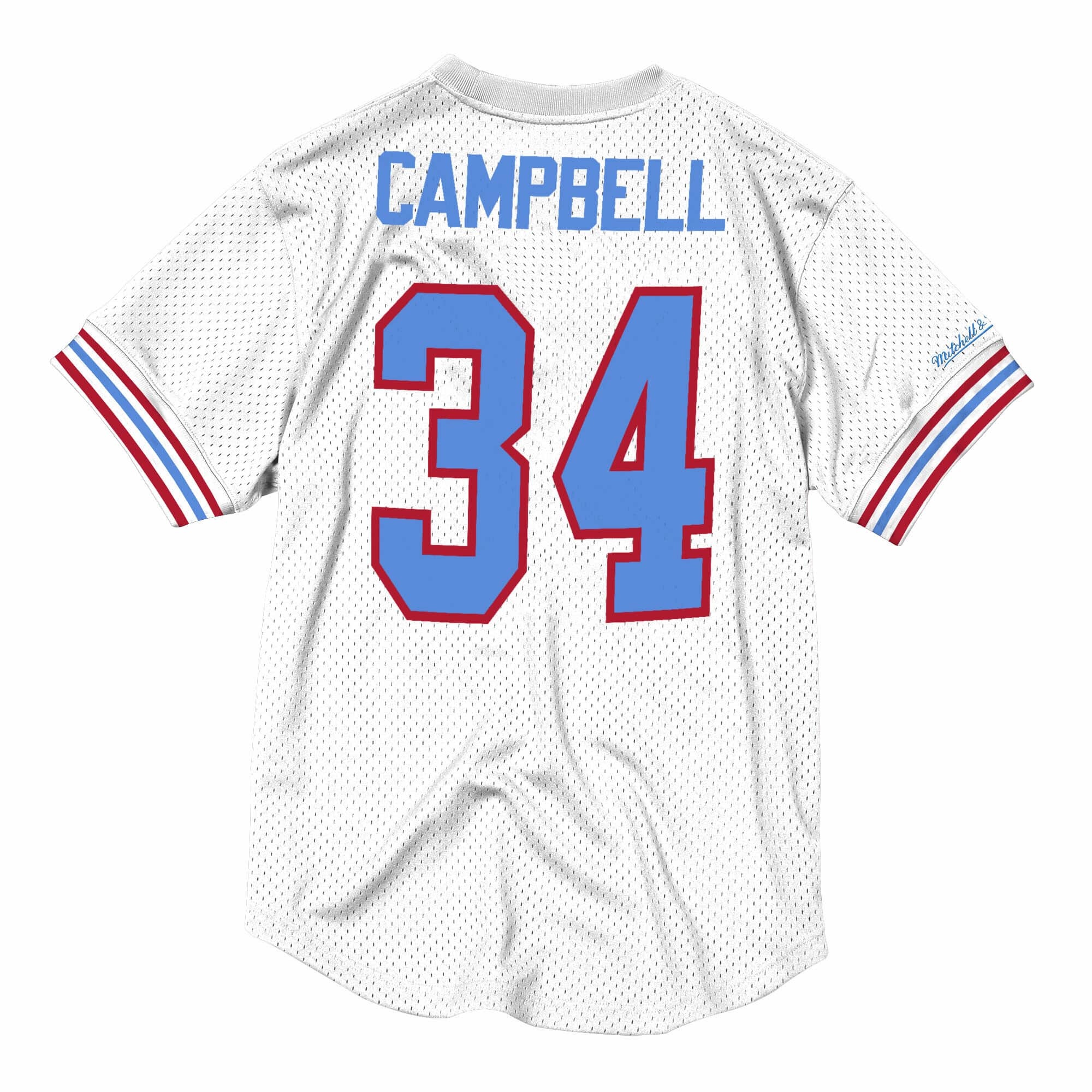 Men's Mitchell & Ness Earl Campbell White Houston Oilers Name Number Retired Player Mesh Top Size: Medium
