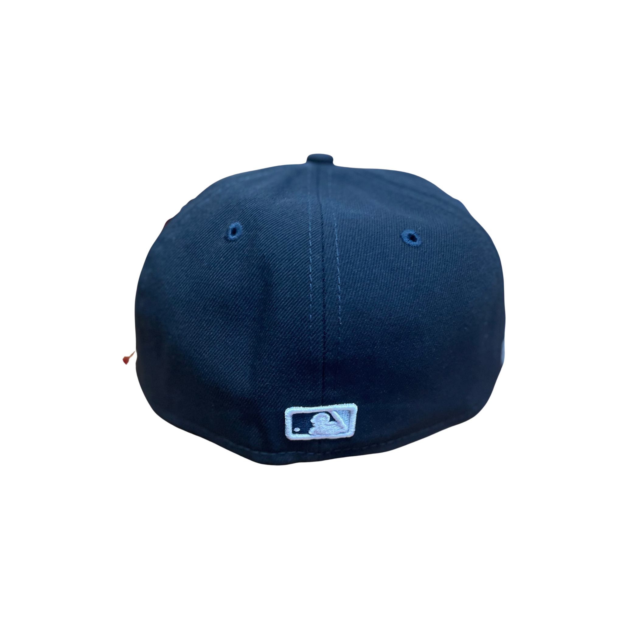 New York Yankees x Mets Split Crown Grey Bottom 59FIFTY Side Patch Fitted | Navy/Royal Blue Yankees x Mets 5950 Cap 7 1/4