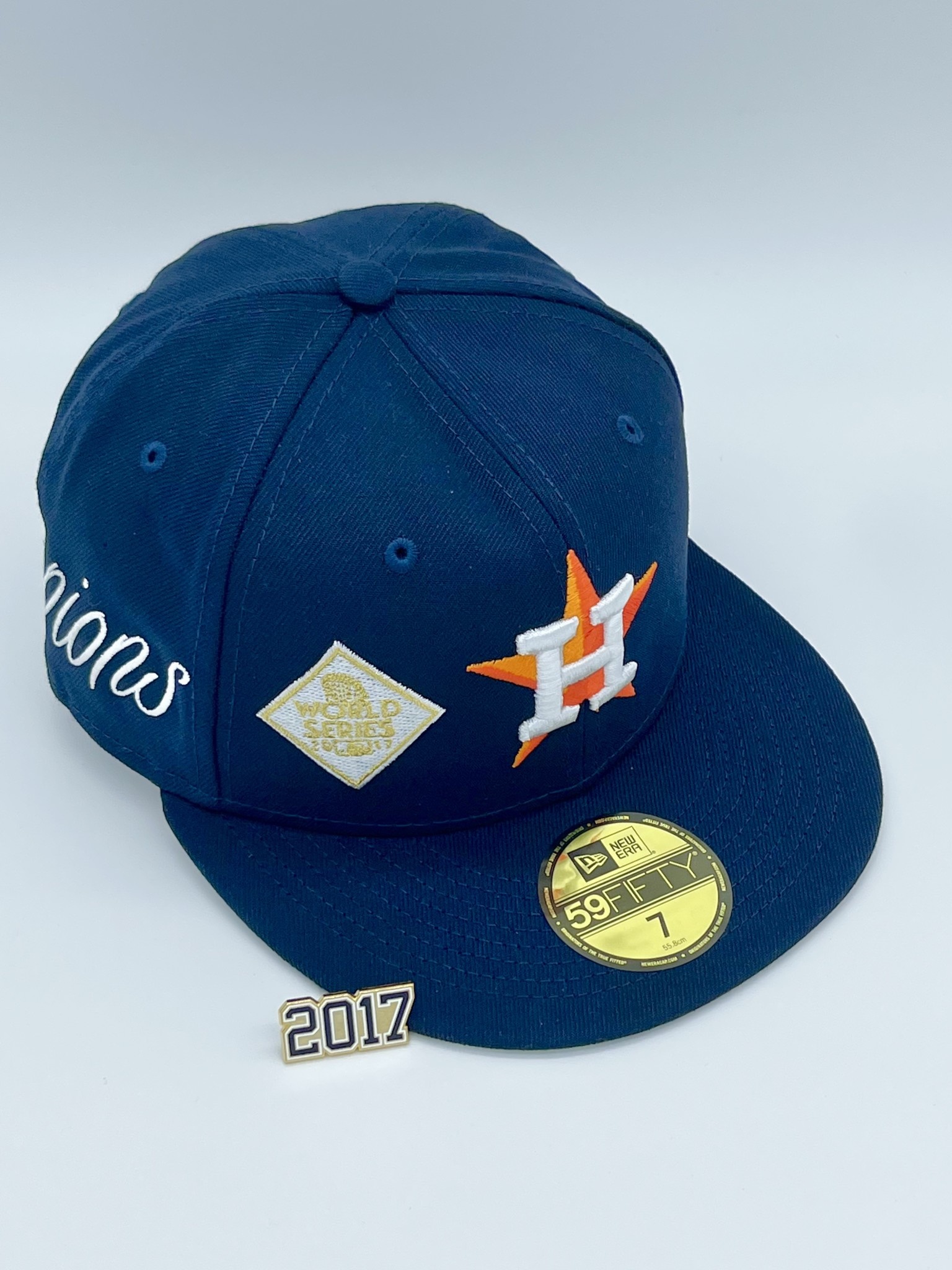 HOUSTON ASTROS WORLD SERIES CHAMPIONS HAT CAP 2017 NEW ERA