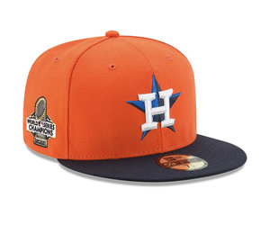 Houston Astros World Series Champions 2022 New Era 59FIFTY Fitted Hat (Chrome White Black Olive Under BRIM) 7 5/8