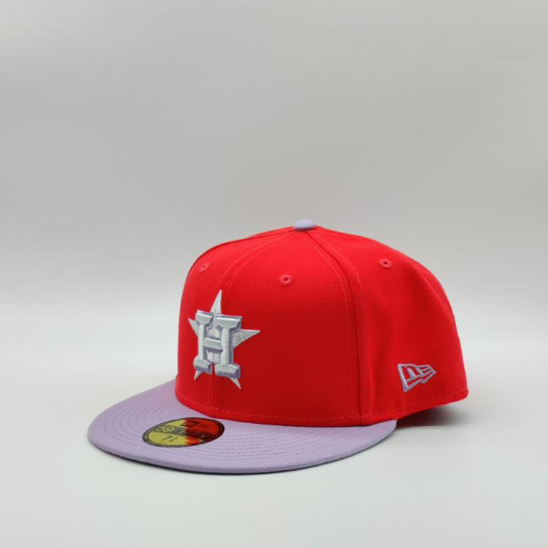 Men's New Era Red/Lavender Houston Astros Spring Color Two-Tone 59FIFTY Fitted Hat