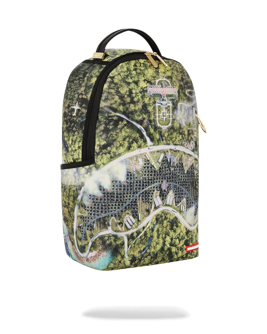 shark-motif zipped backpack, Sprayground