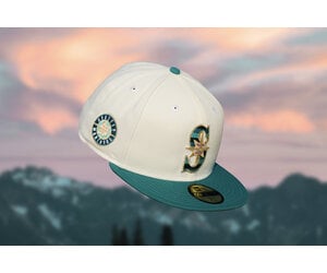 Seattle Baseball Hat Navy Teal New Era 59FIFTY Fitted Navy | Teal / Metallic Silver | Green Forest | White | Scarlet | Navy / 7