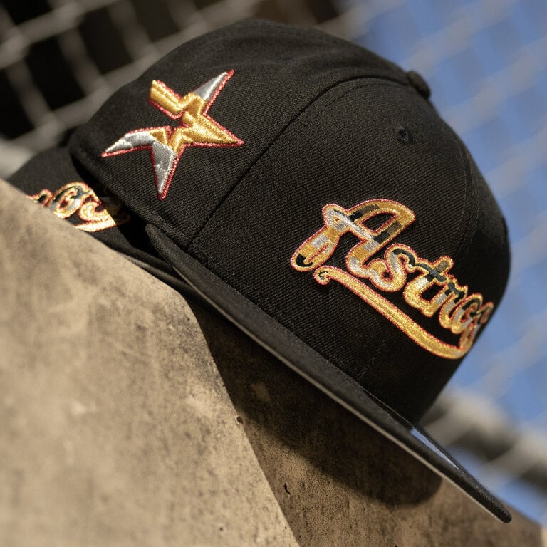 Eight One x New Era Astros Black Striped Script - Eight One