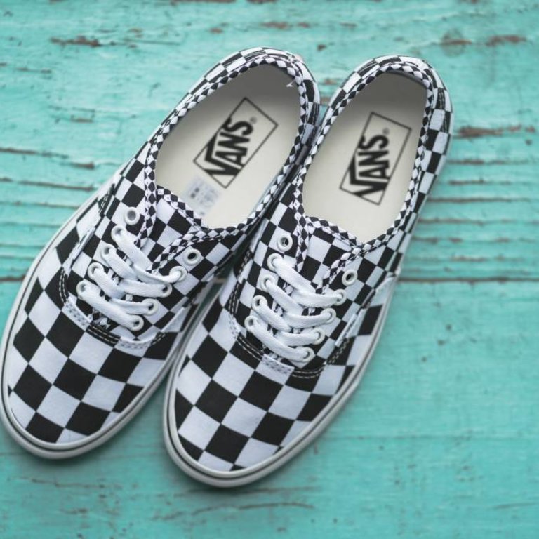 mixed checkered vans