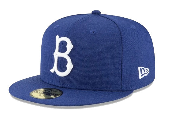 Brooklyn B Dodgers COOP PINWHEEL Black-Red-White Fitted Hat