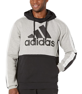 Adidas Adidas Mens Color Block Hoodie Grey/Black HE4324