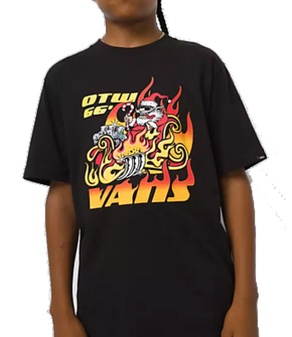 Vans Vans Youth Santa Flame TShirt Black